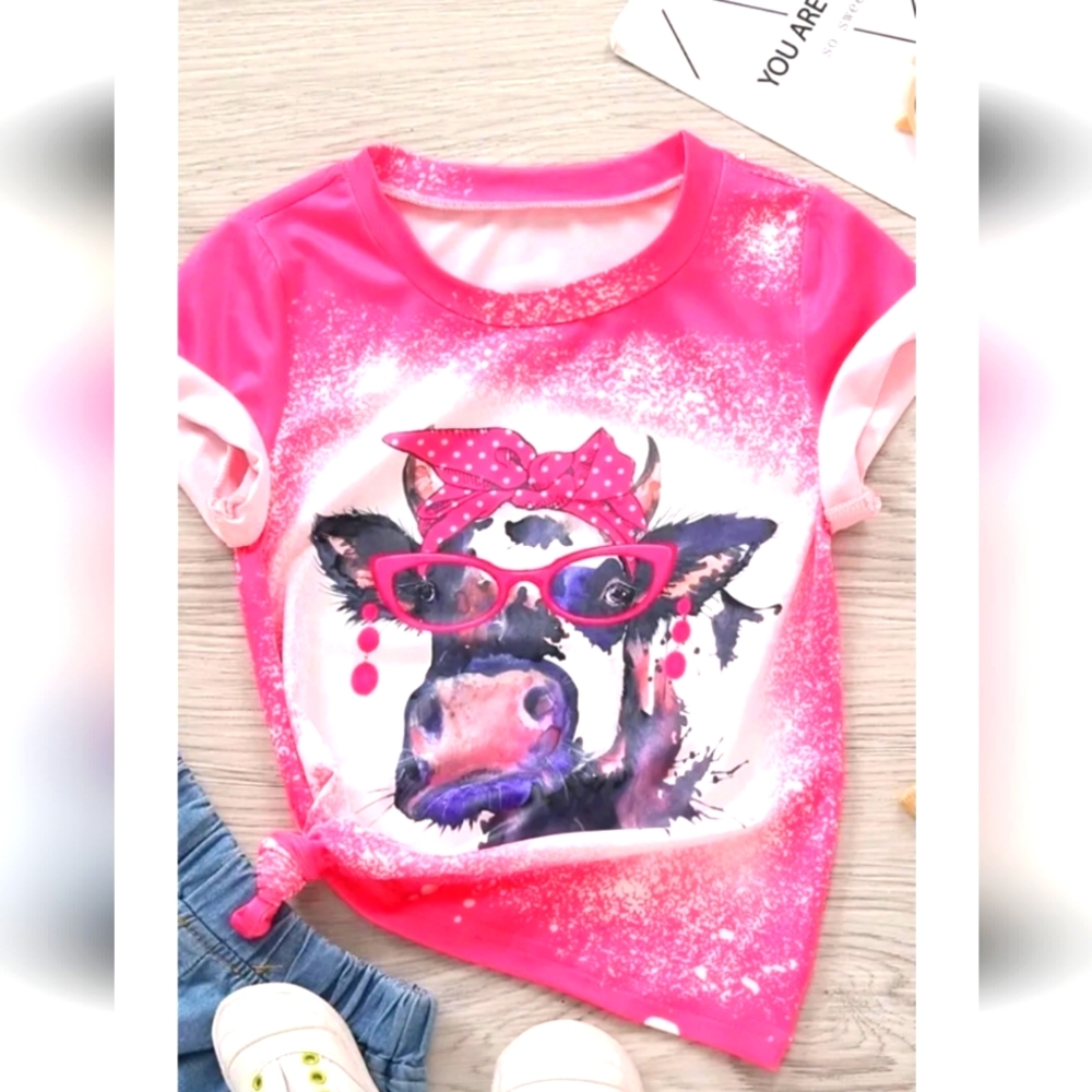 Girls cow shirt